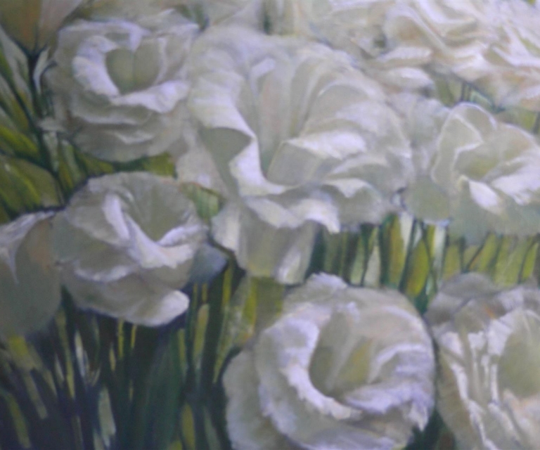 White lisianthus 50 x 50 cm 
