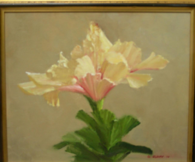 Single hibiscus 30 x 40 cm