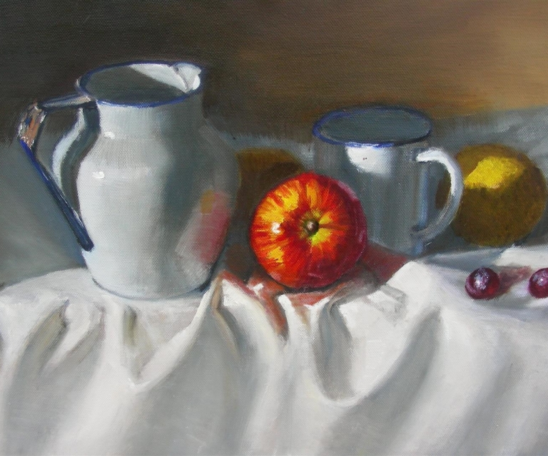 Still life with jug and cup
