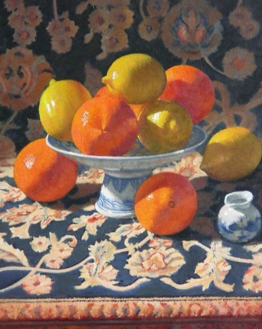 Persian rug with citrus