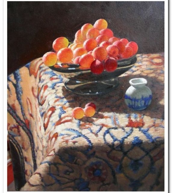Persian rug with grapes